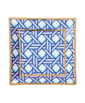 Basketweave Pattern 4.5" Square Tray