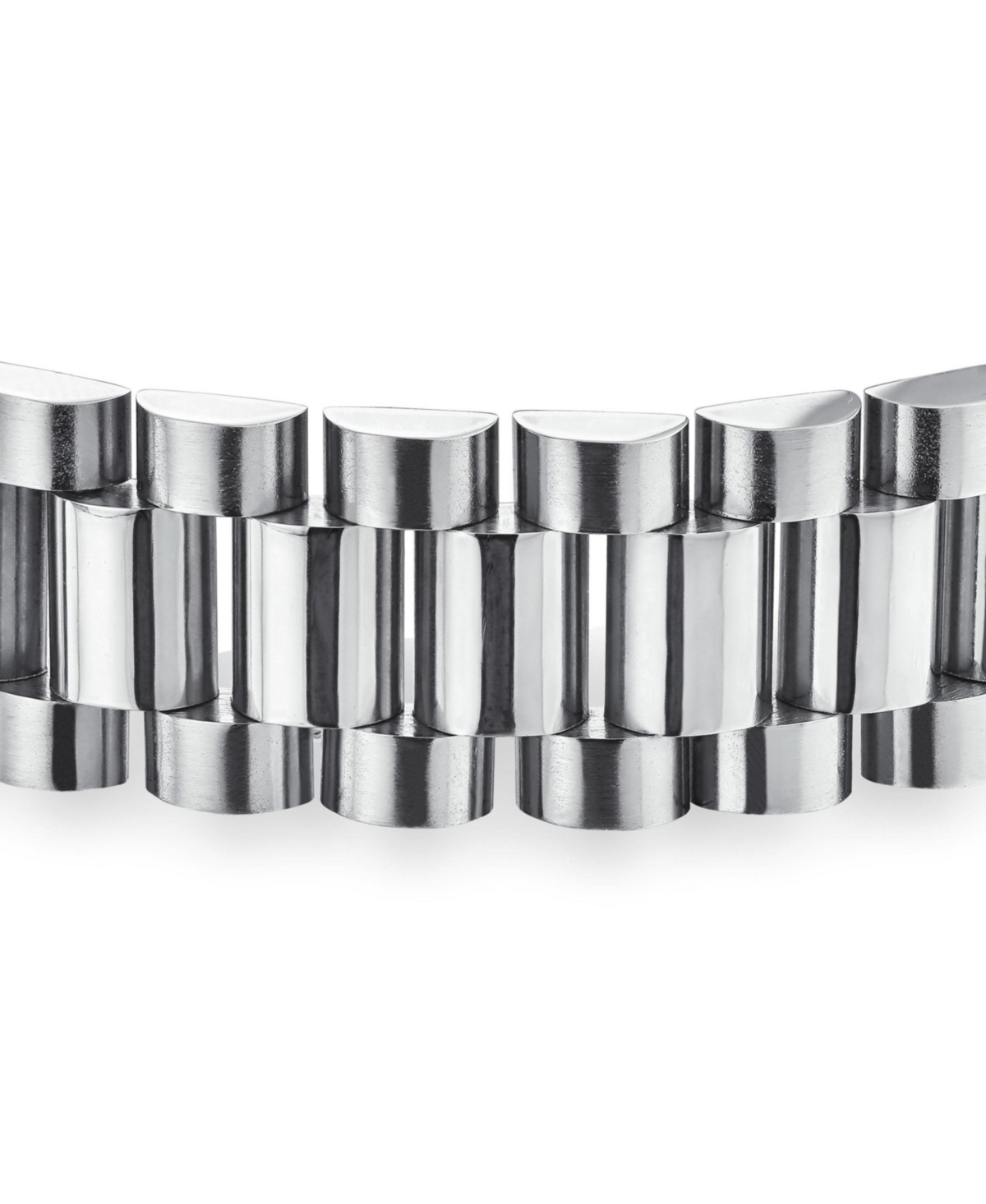 Bling Jewelry Men's Classic Timeless Wide Panther Link Bracelet Stainless Steel 8 Inch