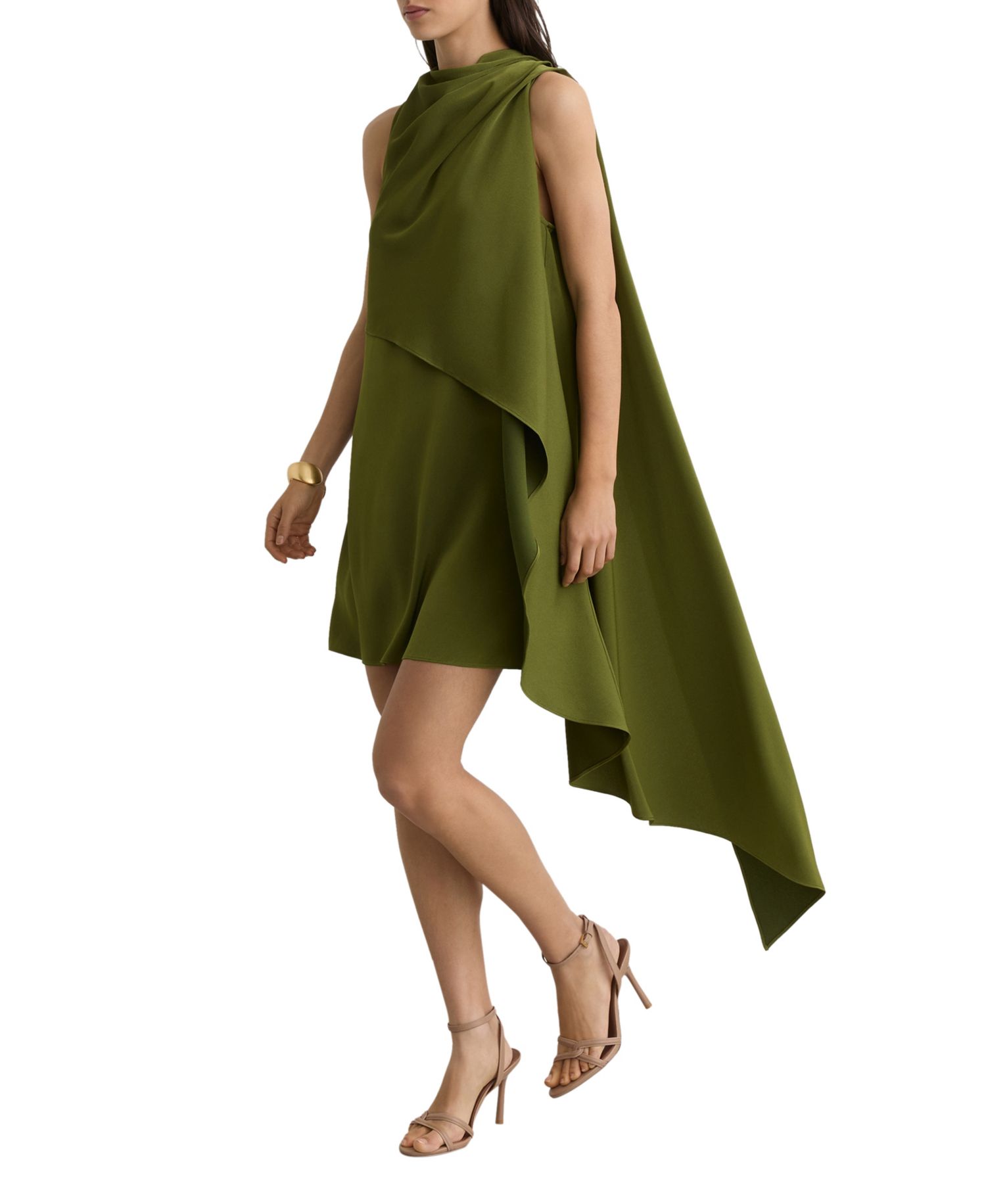 Women's Drape-Detail Layered Mini Dress