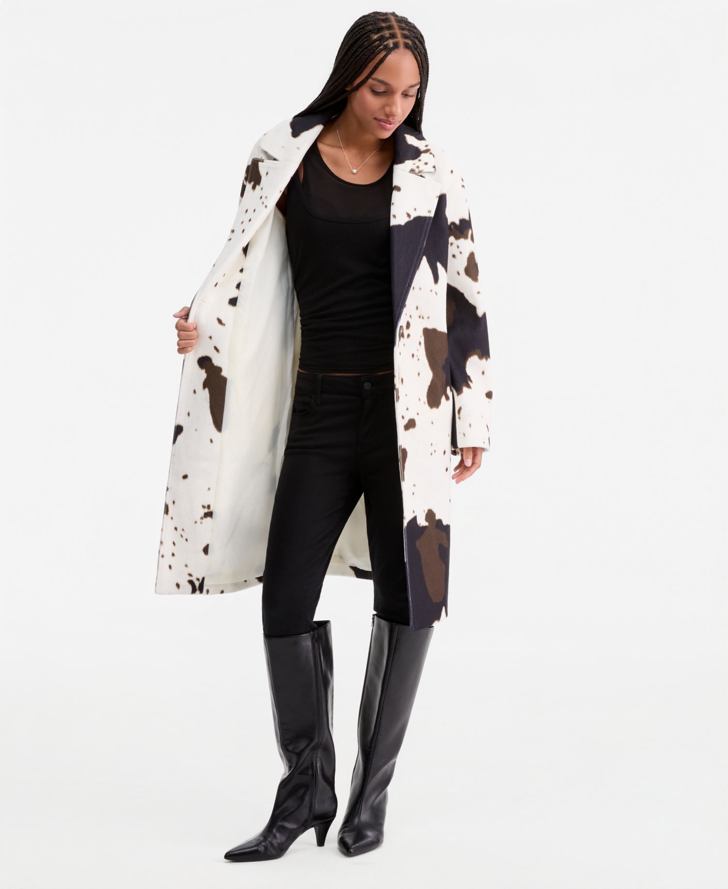 Juniors' Long Single-Breasted Walker Coat