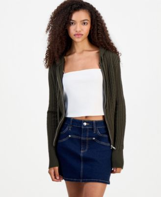 Women's Cable-Knit Zippered Hoodie
