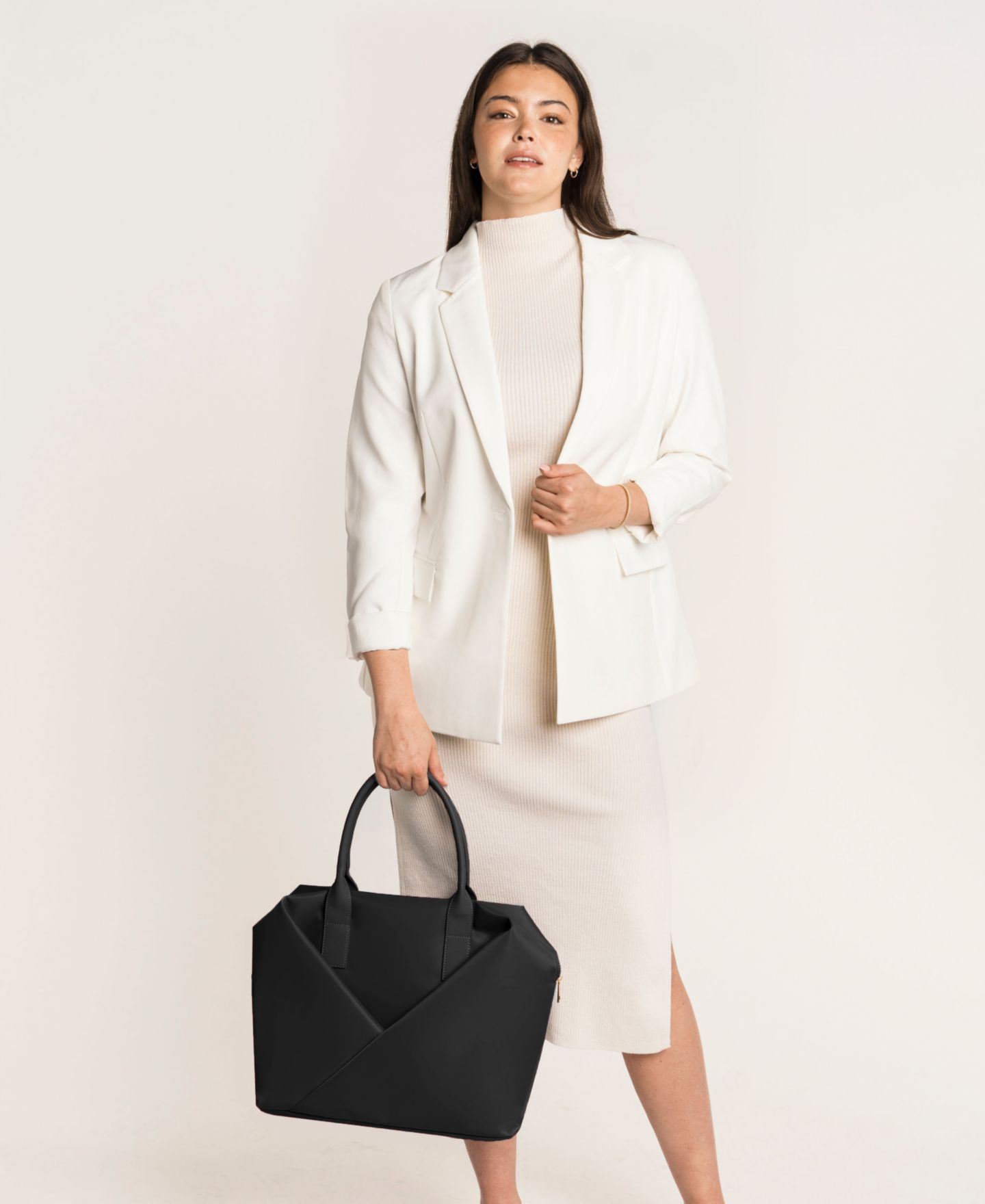 Женская сумка Lux & Nyx Large Origami Tote 15" Laptop Bag for Women, цвет: Чёрный золотой — фото 2