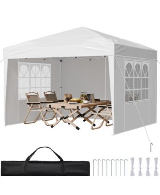 Pop Up Canopy, 10 x 10 feet Gazebo Tent with 3 Sidewalls and 2 Windows