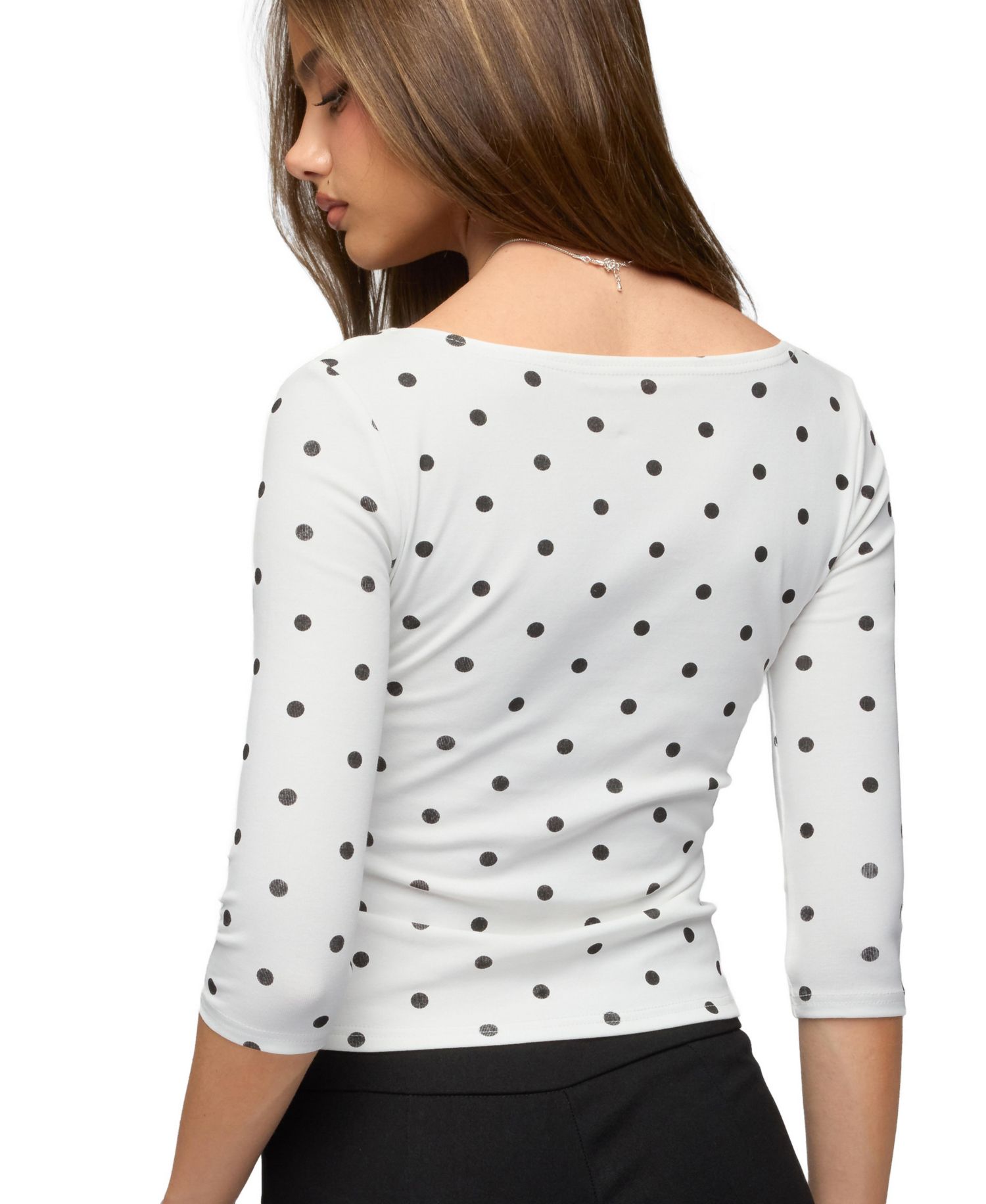 Women's Katey V Neck Polka Dot Top