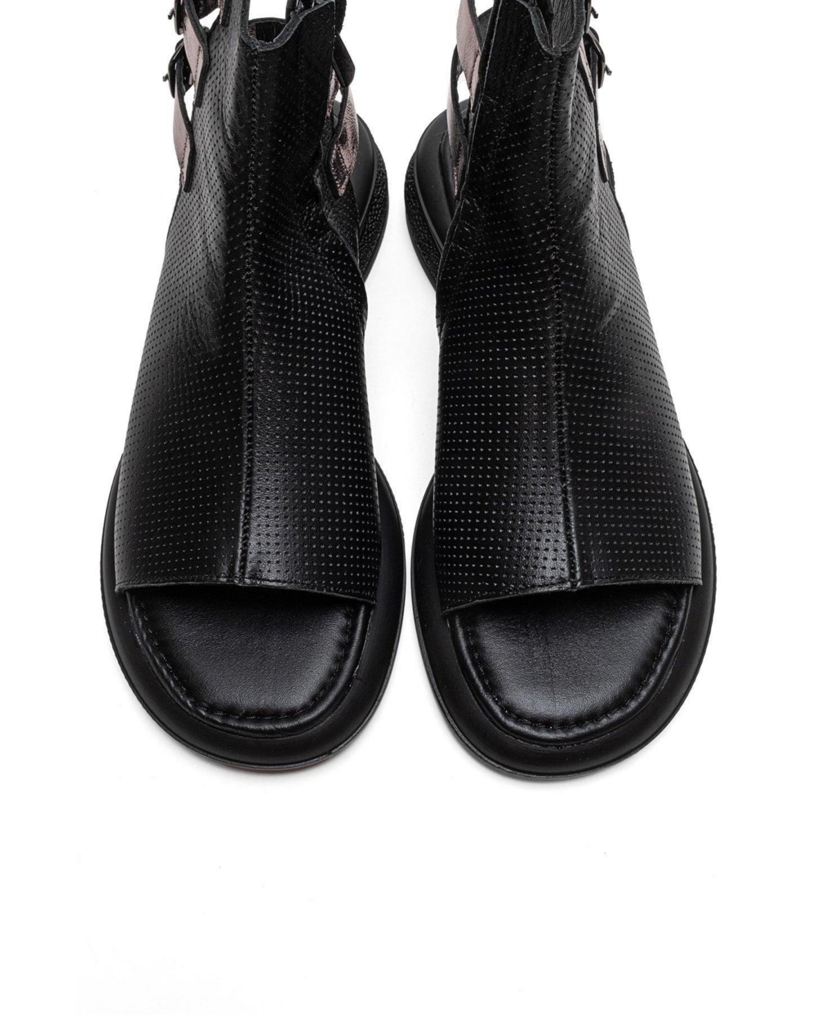 Forever & Always Shoes Women's Carina Leather Side Zip Sandal