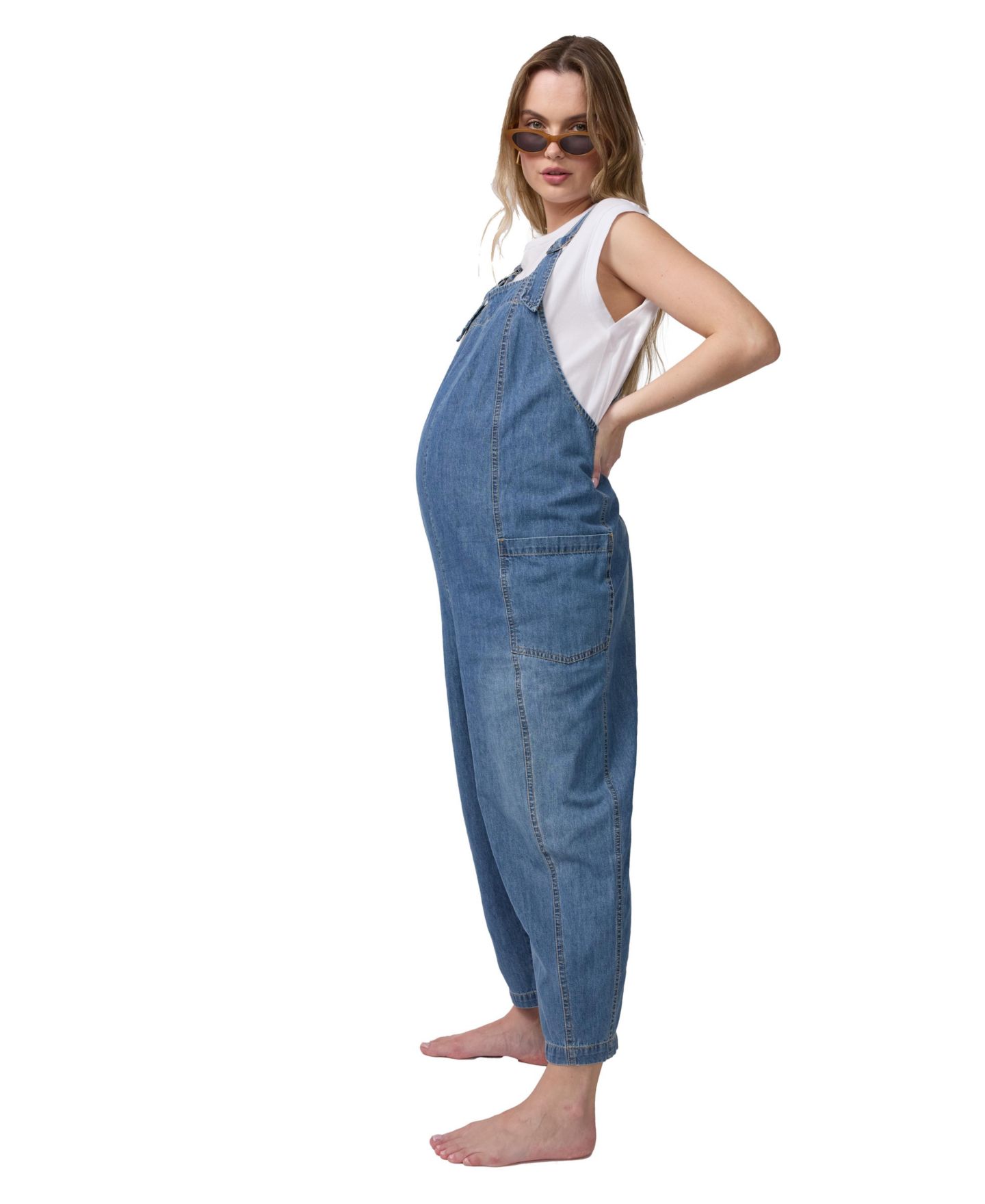 Женский комбинезон Ingrid + Isabel Soft Denim Overall Jumpsuits, цвет: Средняя варка — фото 2