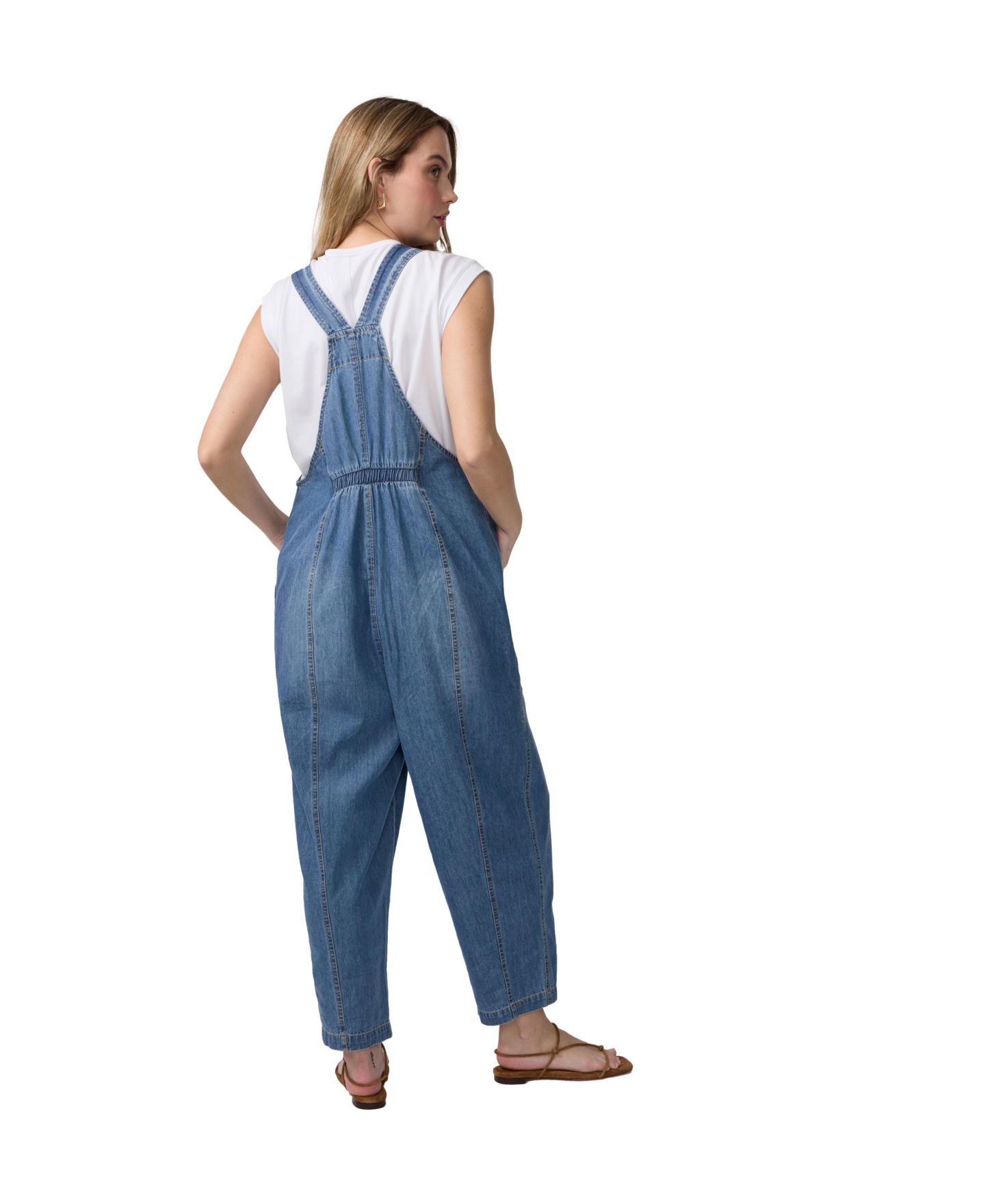 Женский комбинезон Ingrid + Isabel Soft Denim Overall Jumpsuits, цвет: Средняя варка — фото 4