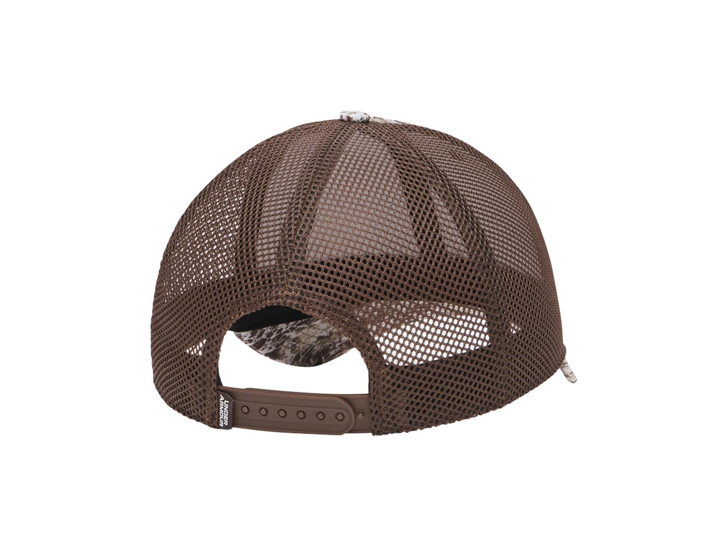 Мужская кепка Under Armour Blitzing Trucker Hat, цвет: Коричневый / Белый — фото 3
