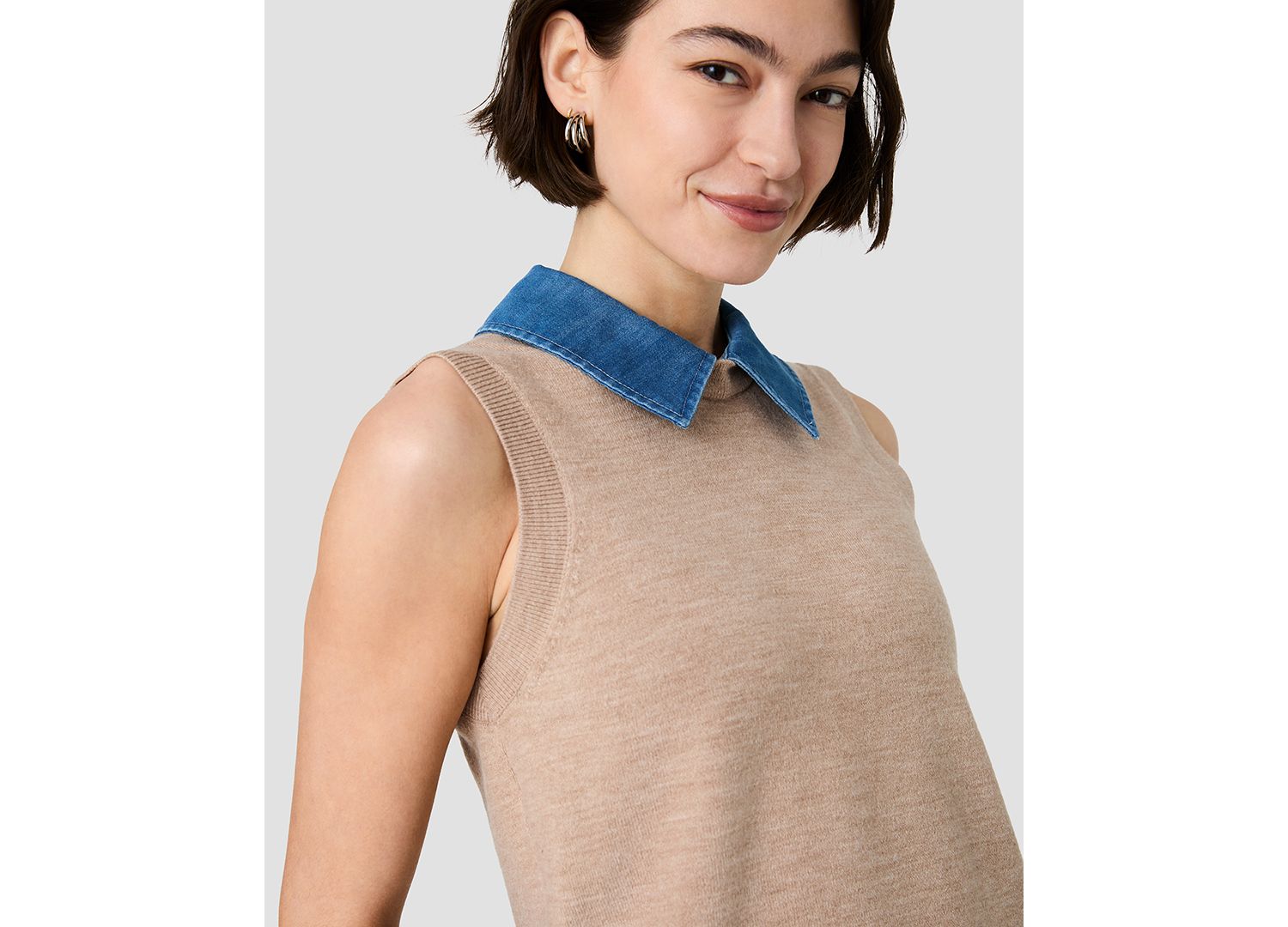 Women's Babysoft Collared Neck Knit Top