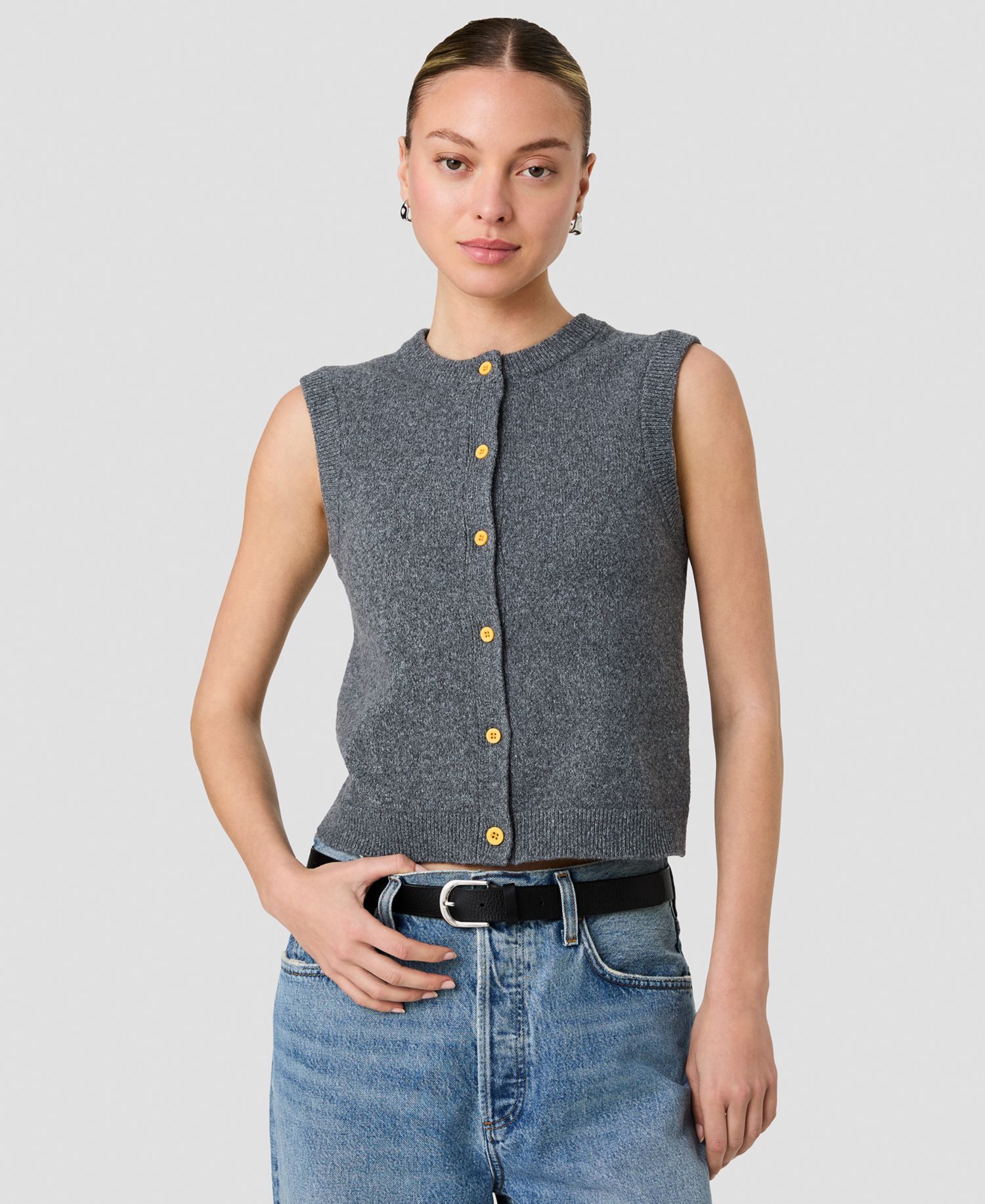 Women's Aleyna Crewneck Sleeveless Knit Top