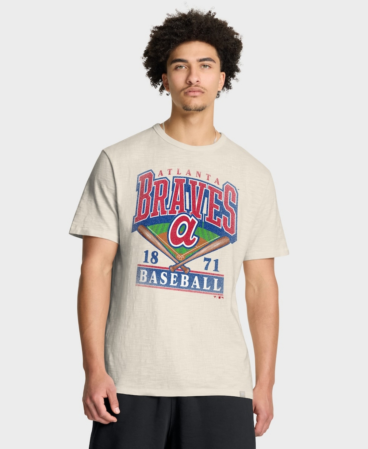 Fanatics Men's Tan Atlanta Braves Stadium Slub T-Shirt