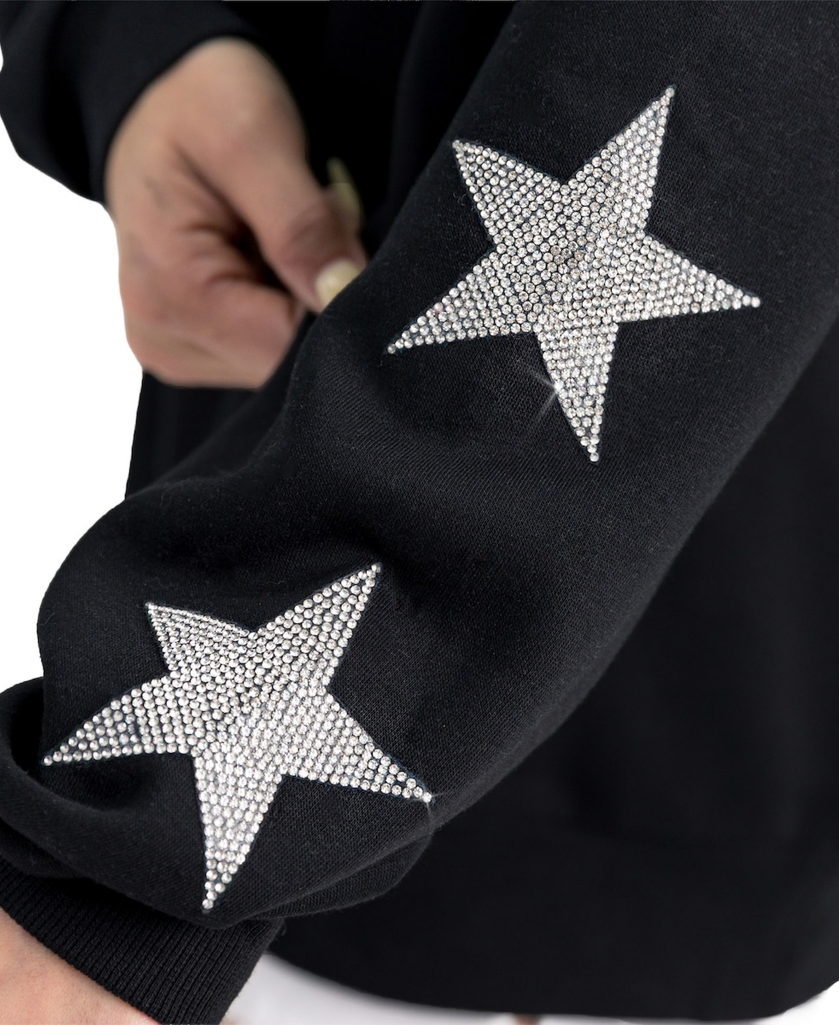 Gameday Couture Women's Black Las Vegas Raiders Velocity Relaxed Rhinestone Pullover Sweatshirt