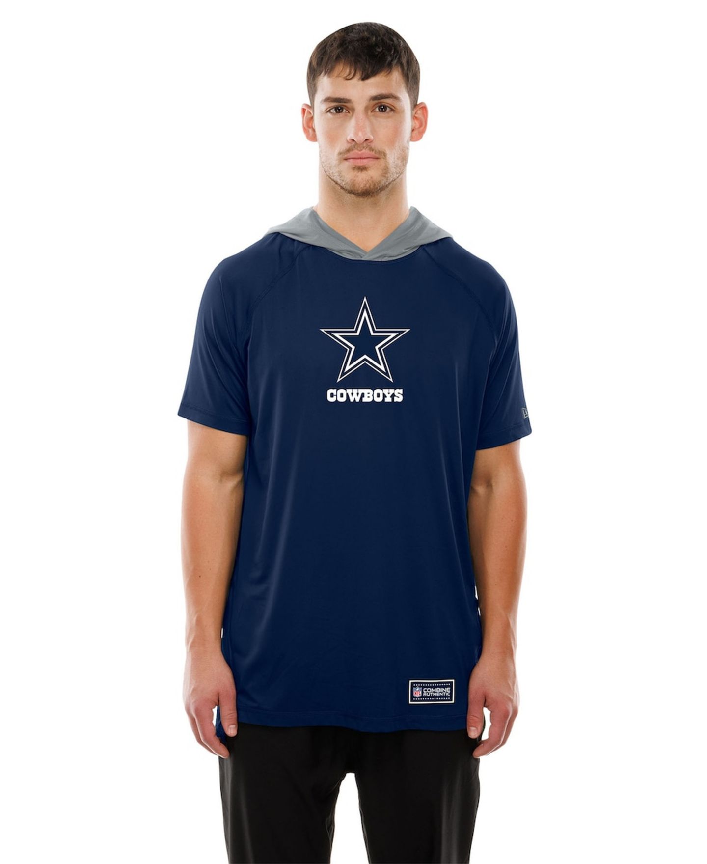 Мужская футболка New Era Navy Dallas Cowboys Combine Authentic Helmet — фото 1