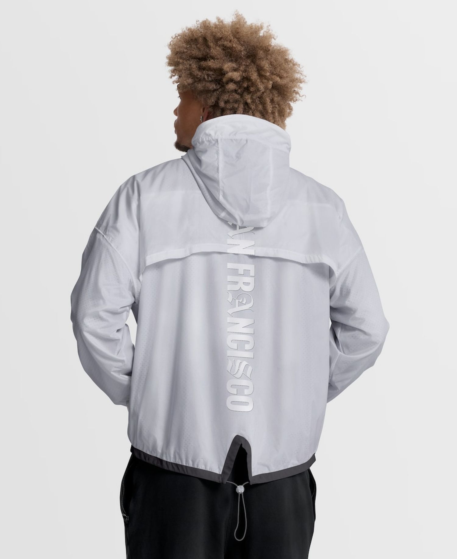 Men's White San Francisco 49ers Type Play Down Full-Zip Jacket