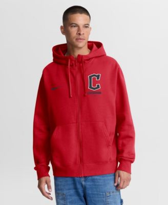 Men's Red Cleveland Guardians Primetime Lockup Full-Zip Hoodie