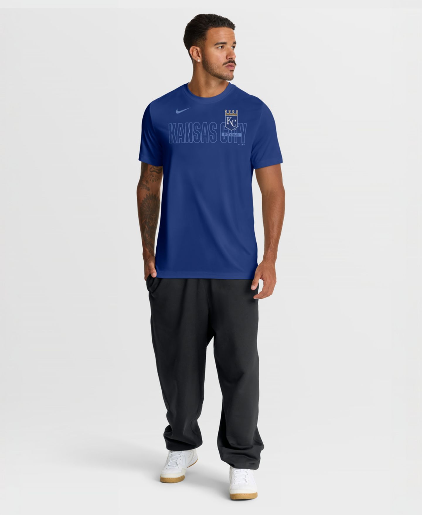 Мужская футболка Nike Royal Kansas City Royals Knockout Team Legend Dri-FIT — фото 5