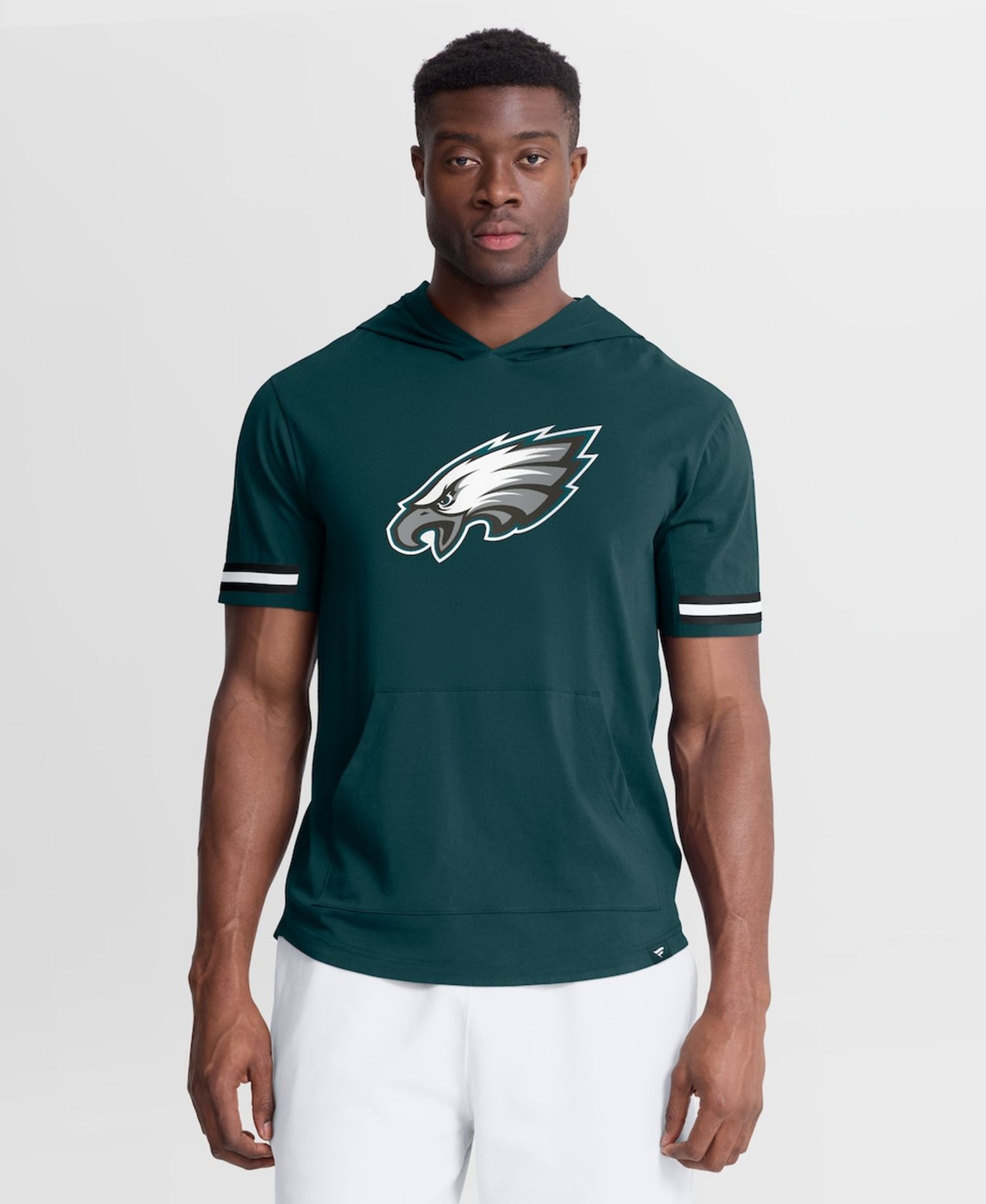 Men's Midnight Green Philadelphia Eagles Optimal Play Short Sleeve Hooded T-Shirt
