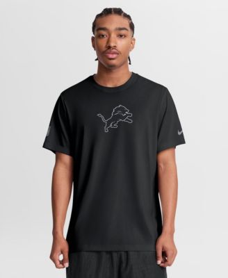 Men's Black Detroit Lions Sideline Lead The Charge Legend Dri-FIT T-Shirt