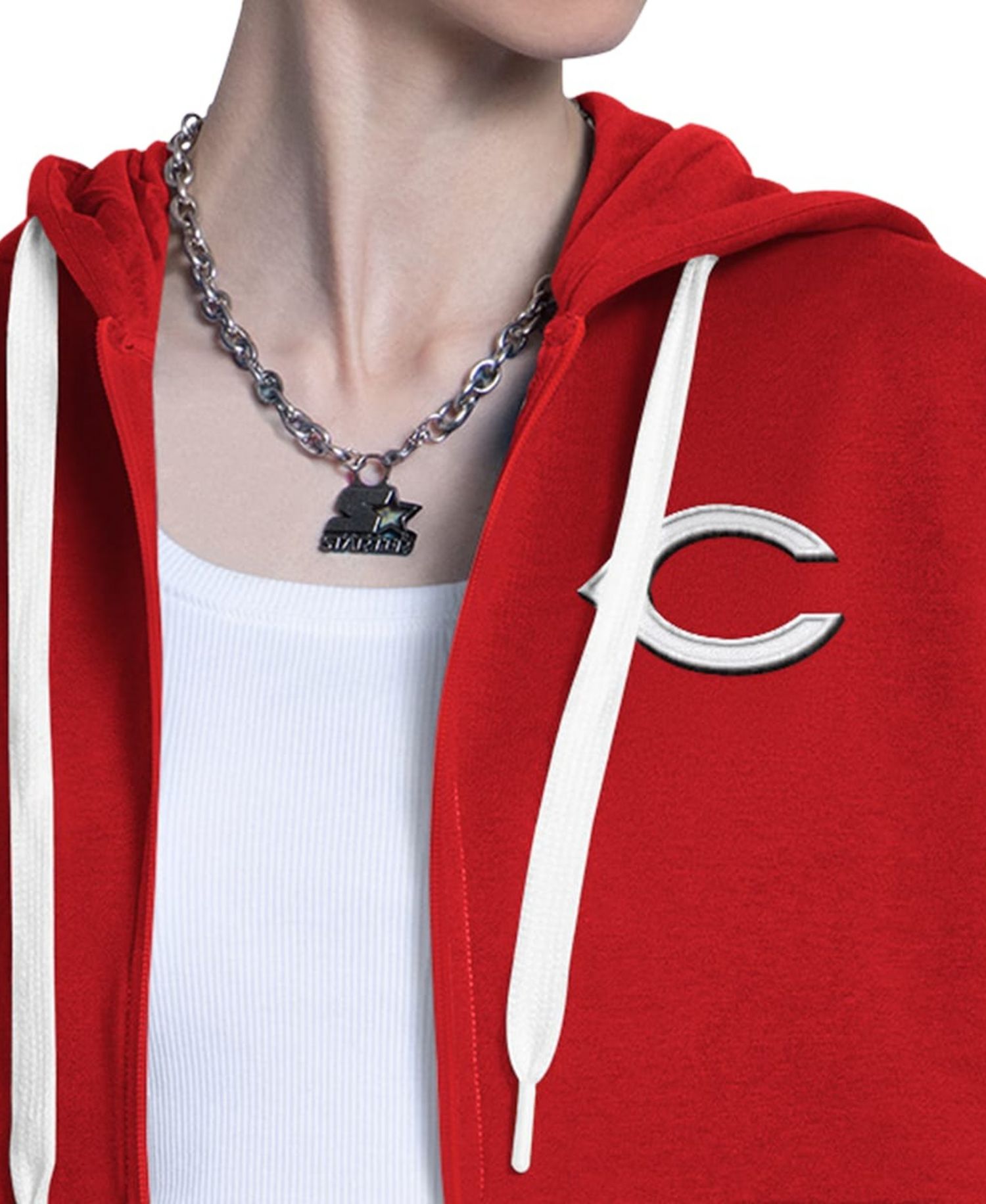Women's Red/Heather Gray Cincinnati Reds Wishbone Full-Zip Hoodie