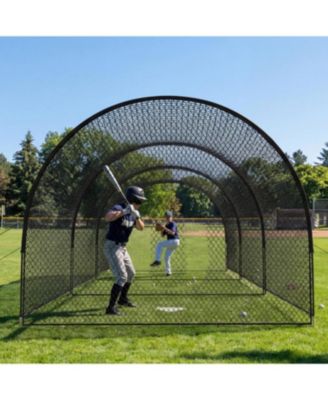 33FT Batting Cage Net with Frame, Multi-Sport Baseball Softball Golf Practice Cage for Backyard Field Training