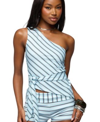 Women's Chantal Asymmetric Striped Top