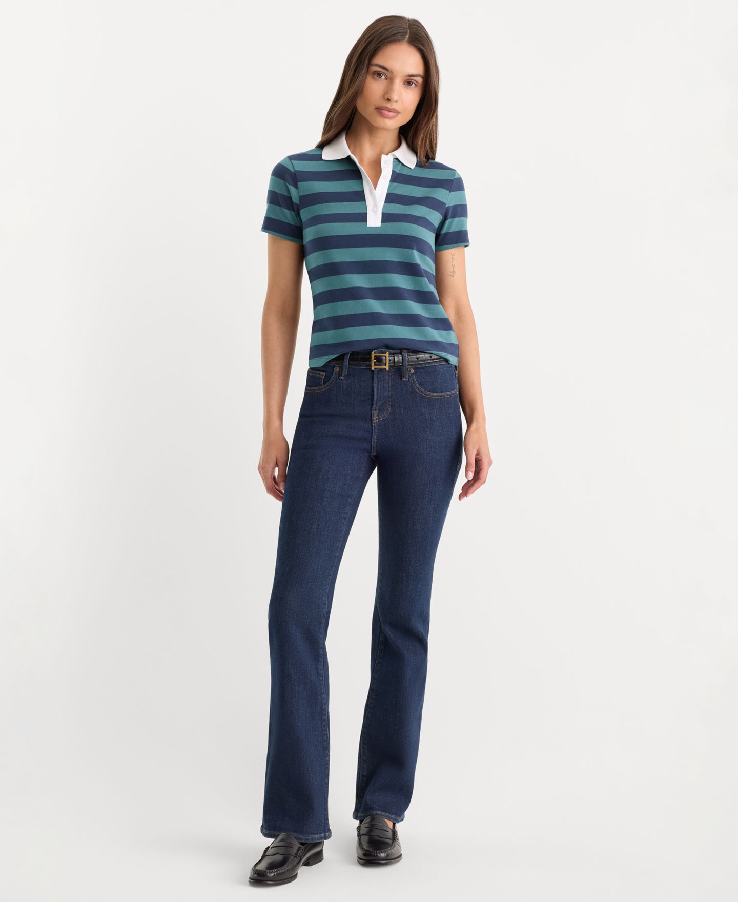 Женские джинсы Good American Good Low-Rise Bootcut, цвет: Индиго — фото 2