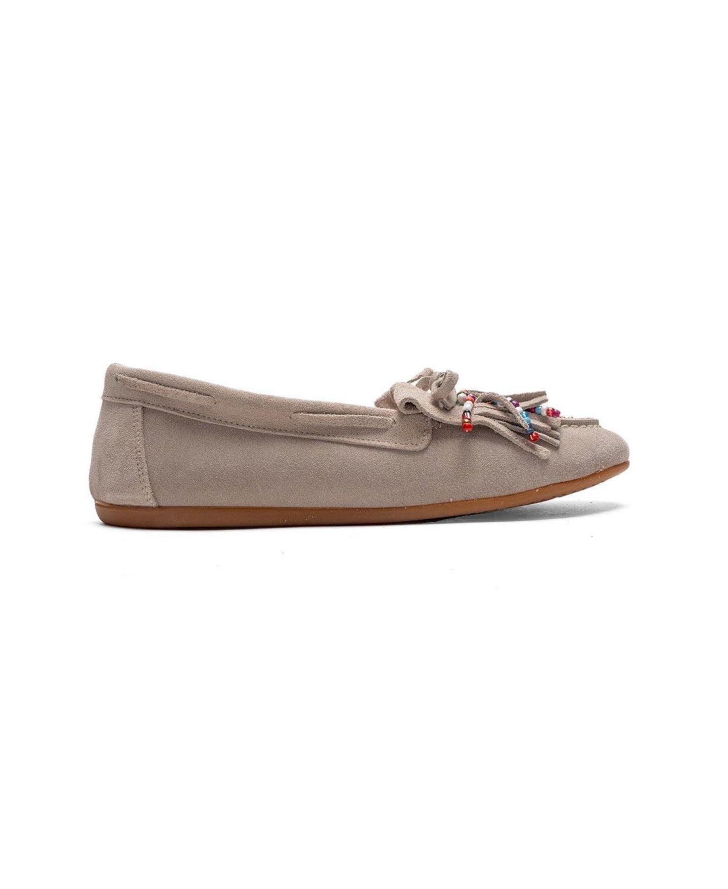 Женские туфли Forever & Always Shoes Evelyn Leather Loafer, цвет: Бежевый замшевый — фото 2