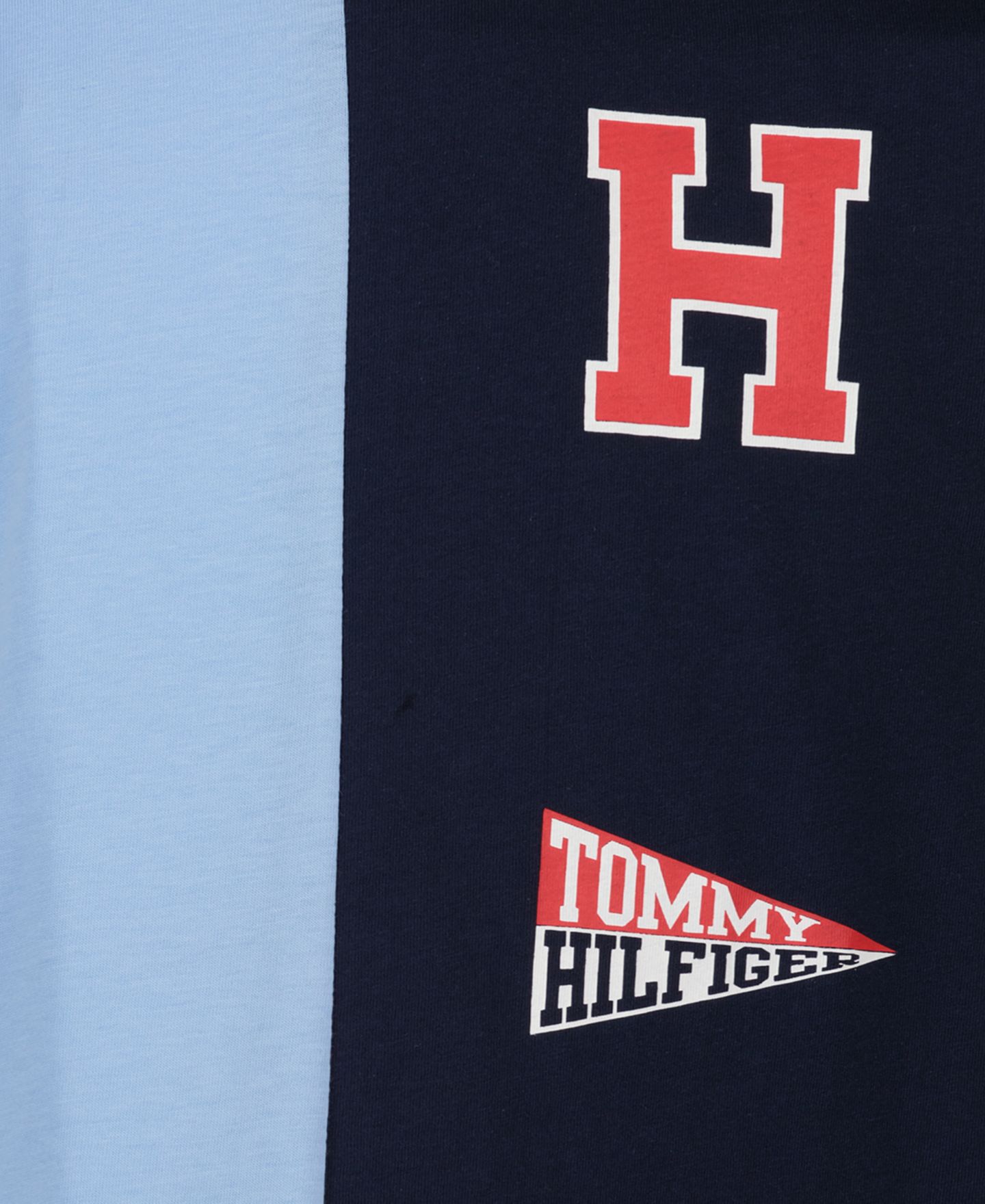 Футболка Tommy Hilfiger Color-Block Logo Long-Sleeve для мальчиков, цвет: Тёмно-синий — фото 8