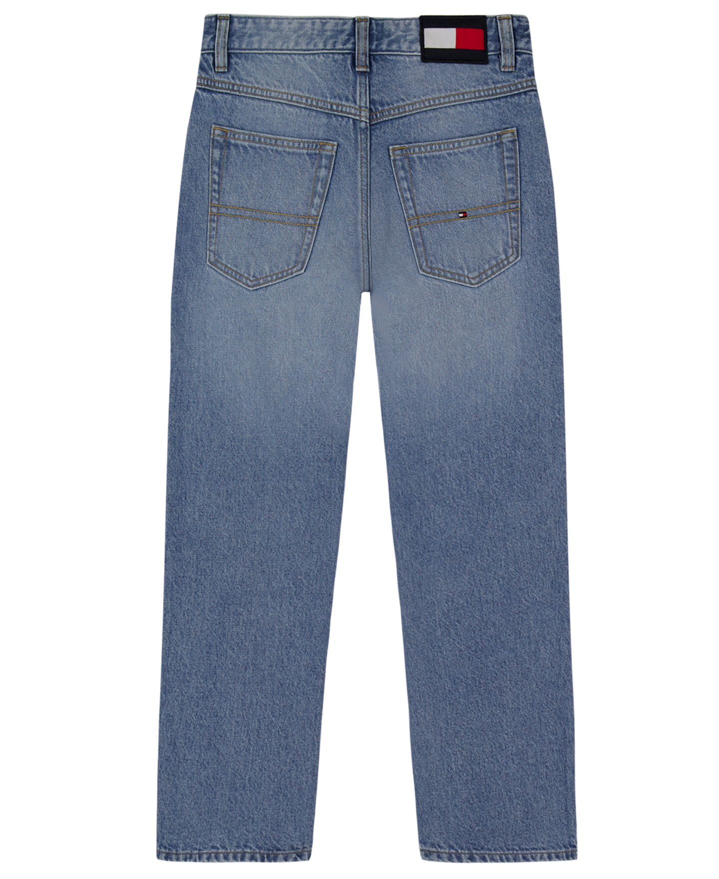 Джинсы Tommy Hilfiger Straight-Leg Logo для мальчиков, цвет: Светлый каменный варёный — фото 4