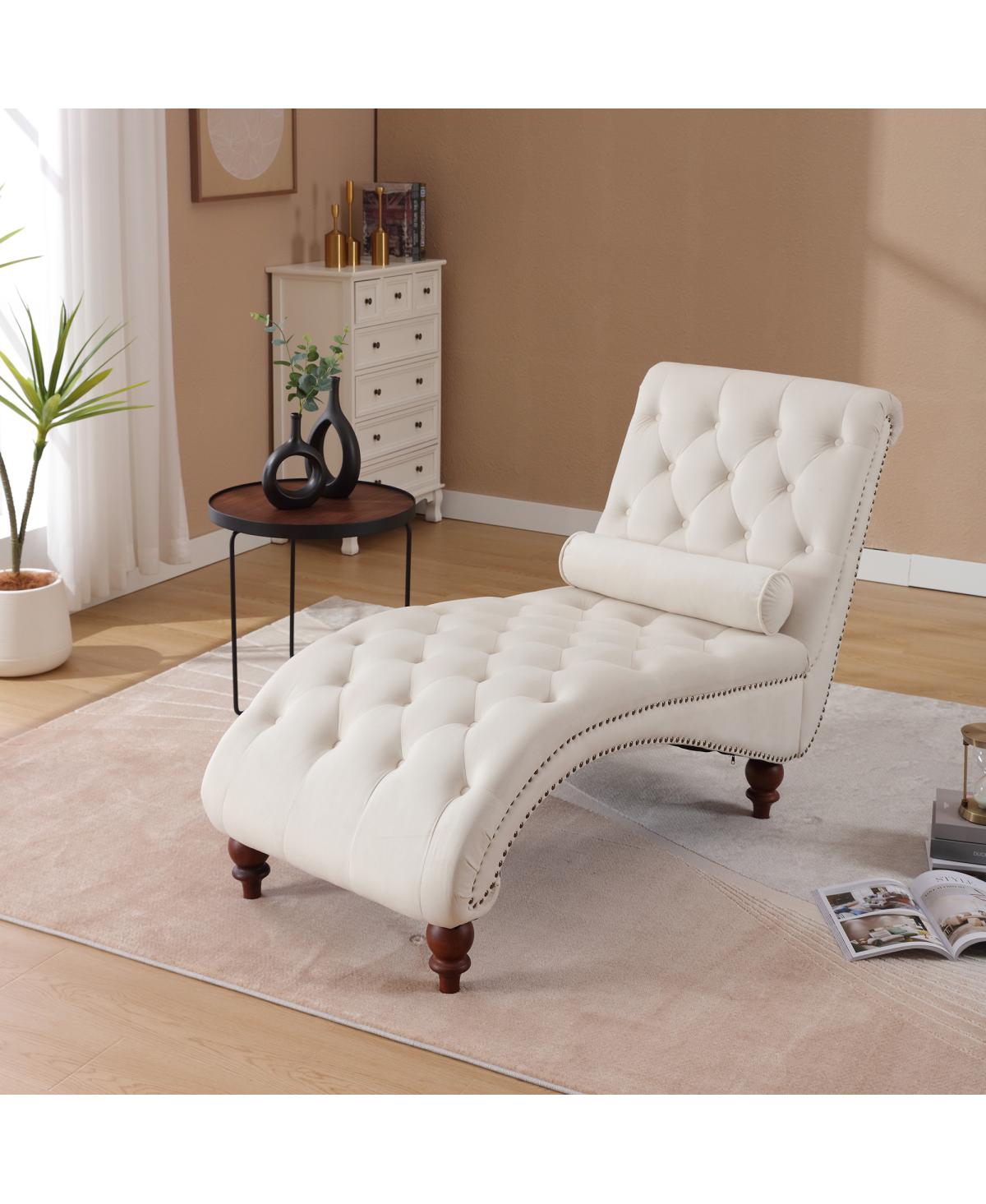 Streamdale Furniture Classical Velvet Recliner Chair with Button Tufting and Silver Nailhead Trim