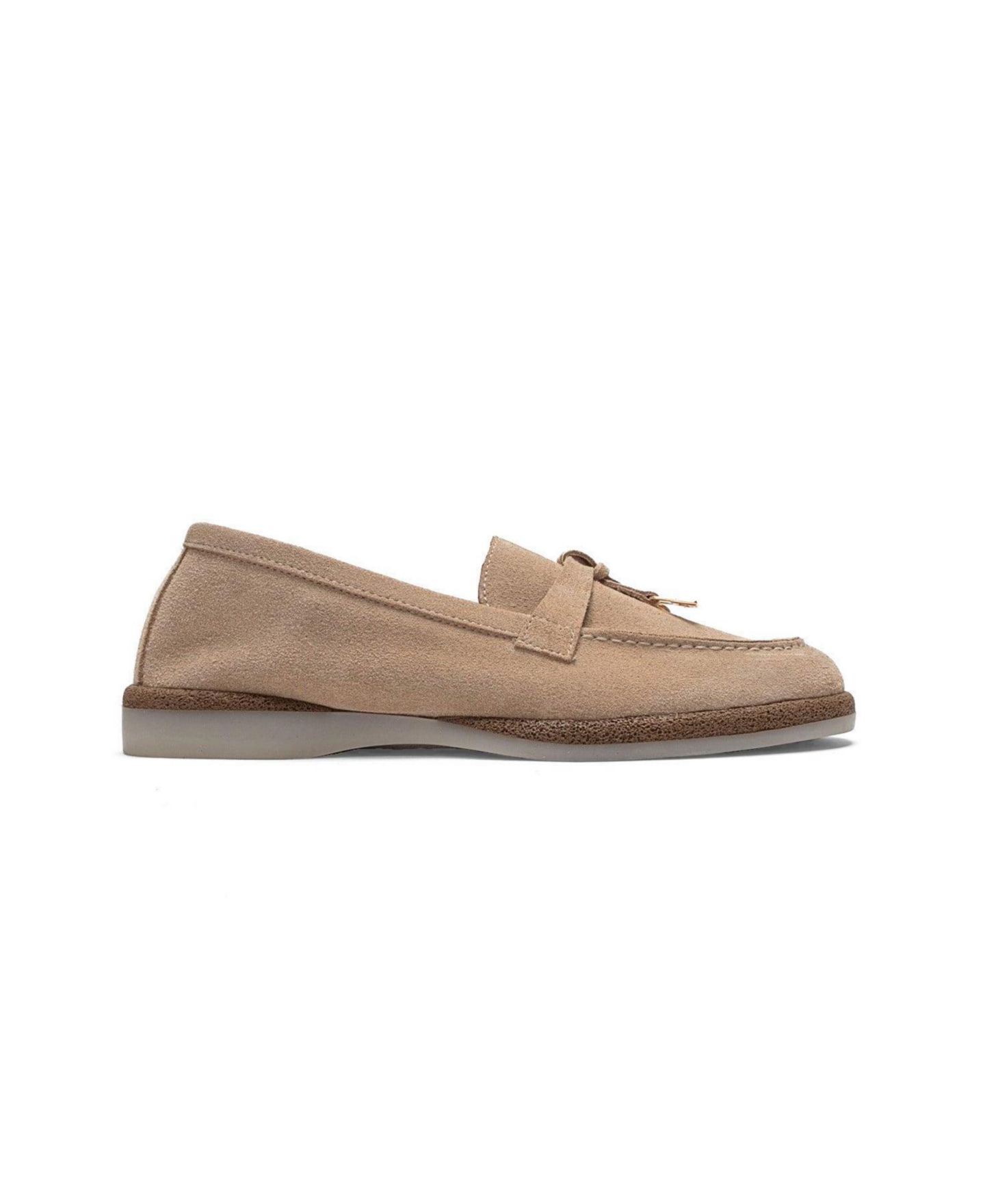 Женские туфли Forever & Always Shoes Ilvena Leather Loafer, цвет: Бежевый замшевый — фото 2