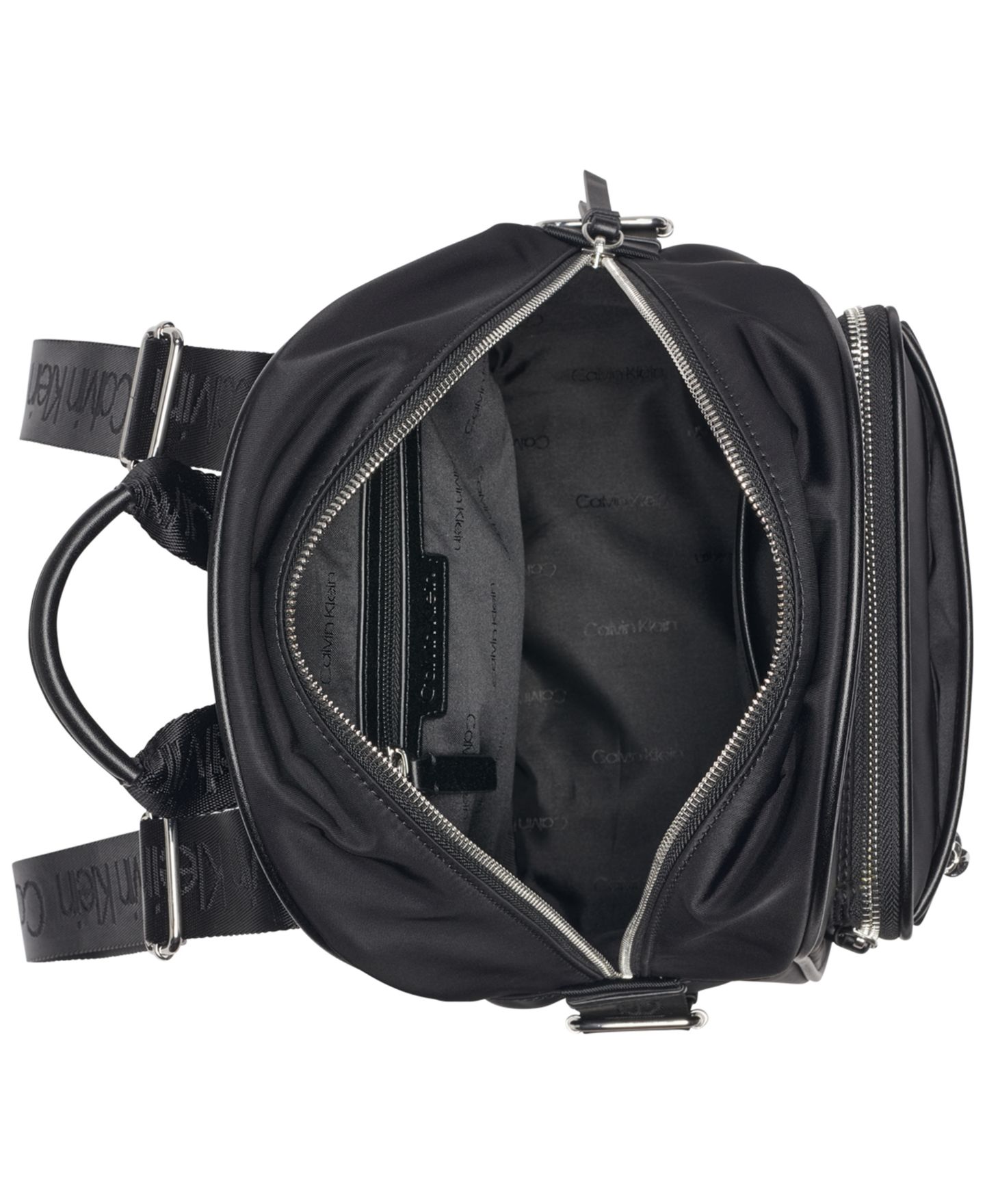 Рюкзак Calvin Klein Caius Zipper Messenger, цвет: Чёрный / Серебряный — фото 3