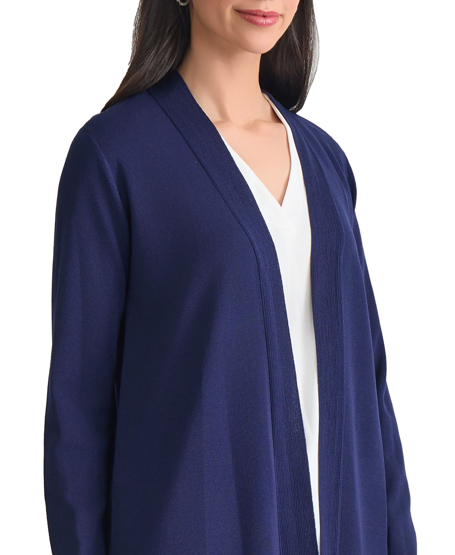 Petite Icon Open-Front Relaxed Cardigan