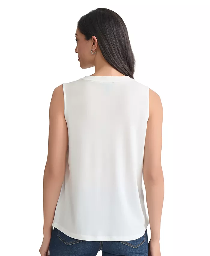 Women's Crepe Sleeveless V-Neck Top - thumbnail 4
