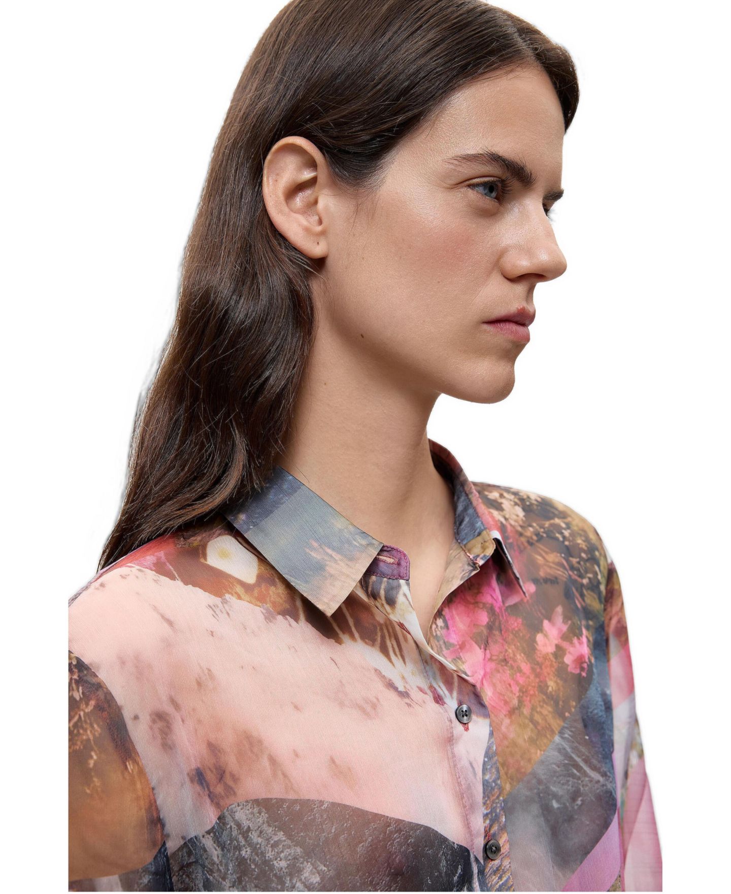 Женское платье Desigual Combined Shirt Dress, цвет: Тёмный серый — фото 3