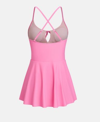 light pink swim dress ACTIVE SWIM DRESS IN PINK BY PINK DESERT X-Small