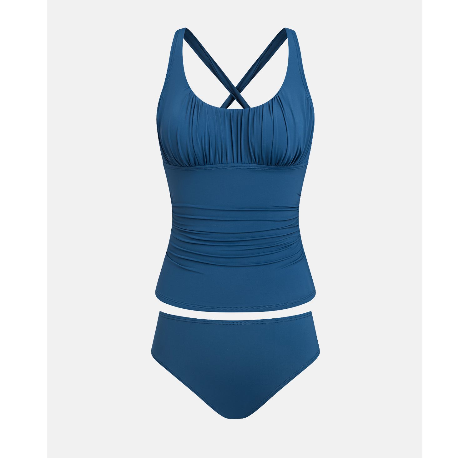 Women's Scoop Neck Cross-Back Tankini Set