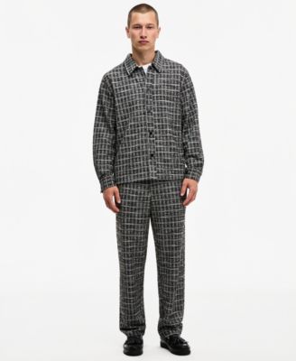 Men's Textured Tweed Pull-On Pants