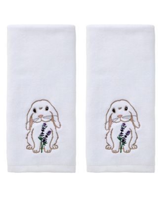 Bunny Lop Bunny Lop Embellished Curved 2-Piece Hand Towel Set