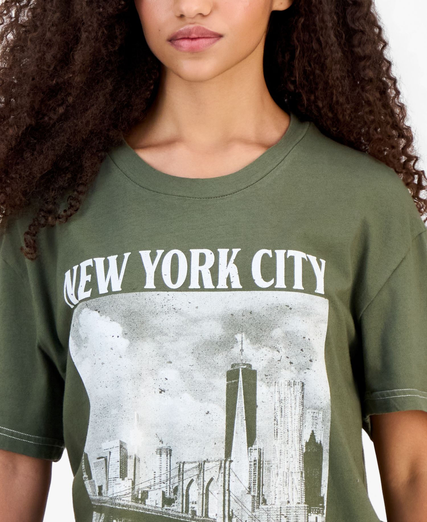 Juniors' Cotton NYC Graphic T-Shirt