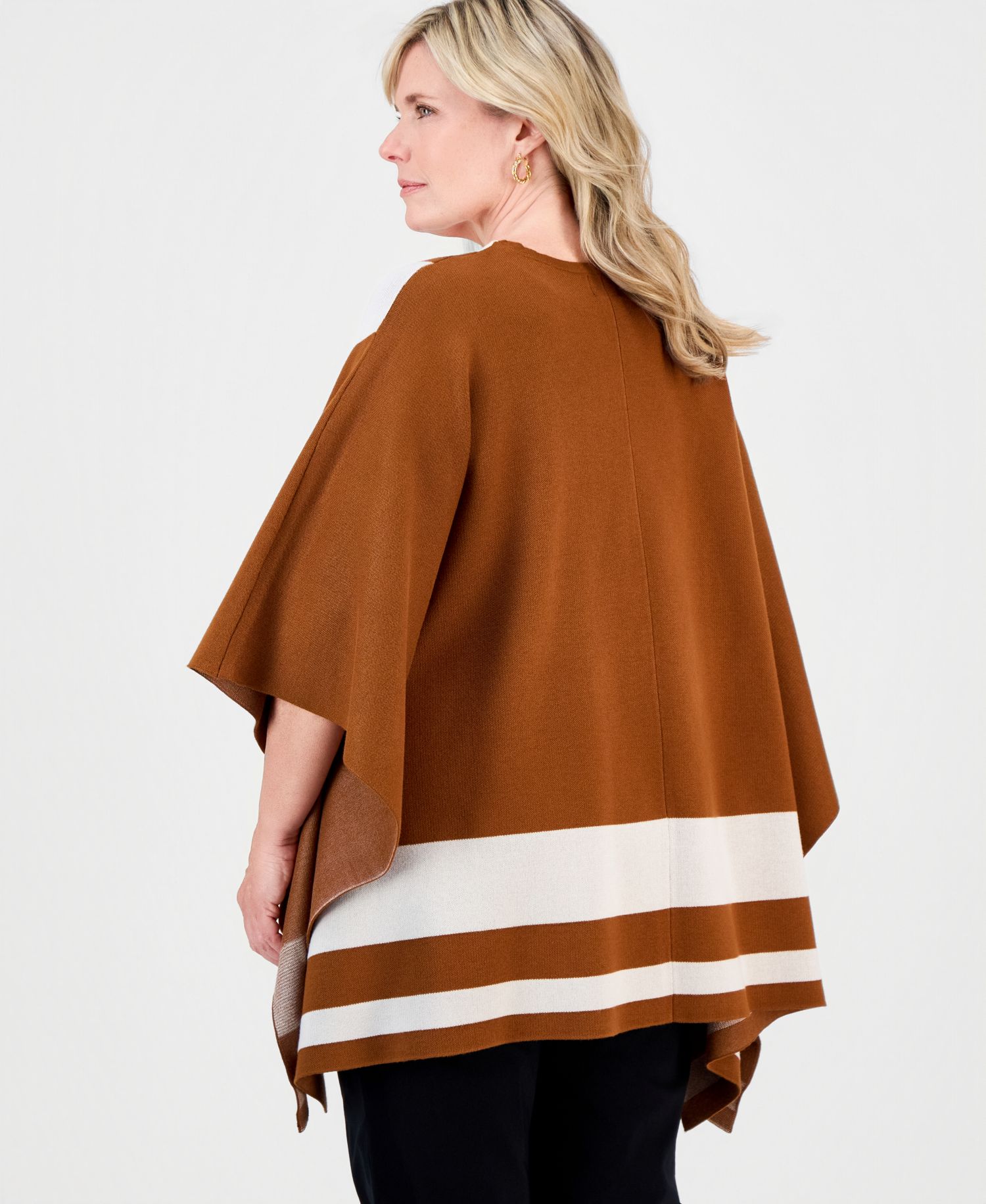 Plus Size Colorblock D O Cardi Open-Front Kimono Sleeves Cardigan