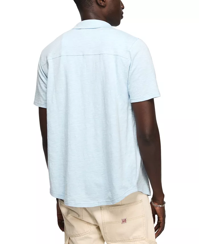 Men's Linen Blend Short-Sleeve Shirt - thumbnail 8