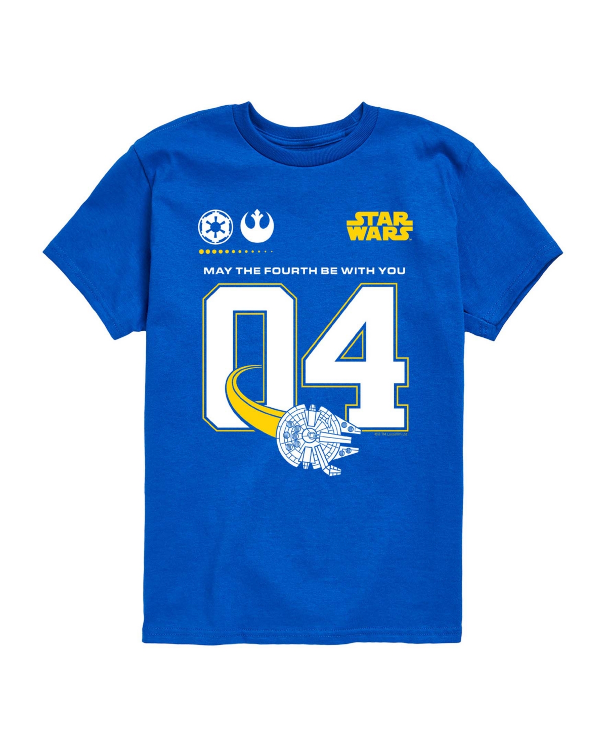 Star Wars Boys' 8-20 Sporty May Fourth be With You Short-Sleeve Graphic T-Shirt - Royal Blue