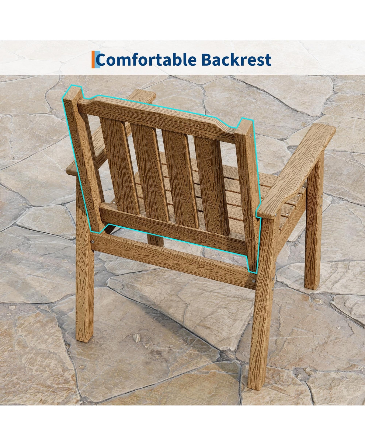 gaomon All-Weather Hdpe Outdoor Patio Dining Chairs Set of 2 for Backyard and Deck