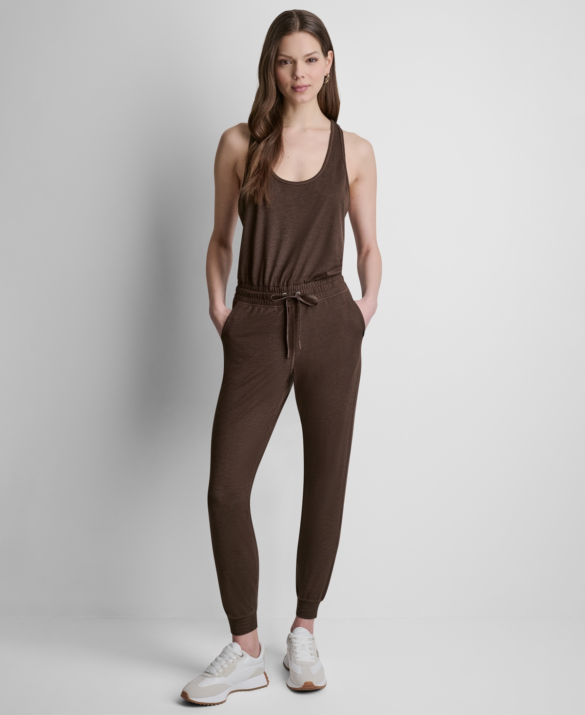 Dkny Sport Women's Spacedye Tank Jumpsuit