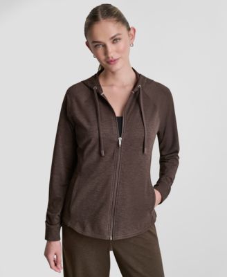DKNY Women's Full-Zip Long-Sleeve Hoodie