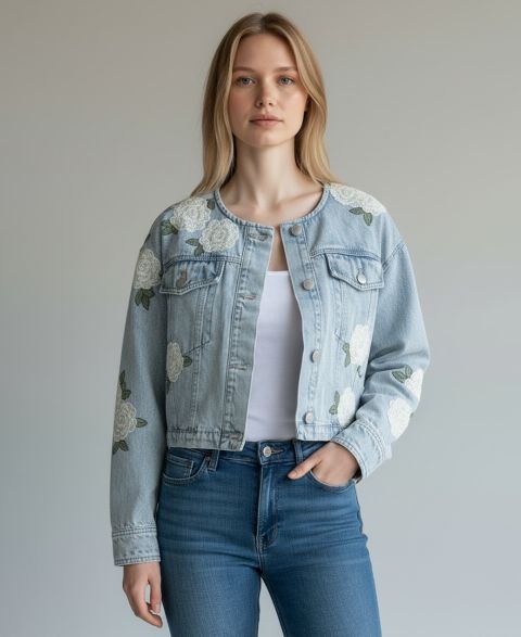 Женские куртки BLANK NYC Cotton Button-Front Shirt Jacket