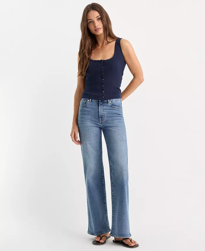 Women's Always Fits Slim Palazzo Jeans - thumbnail 6