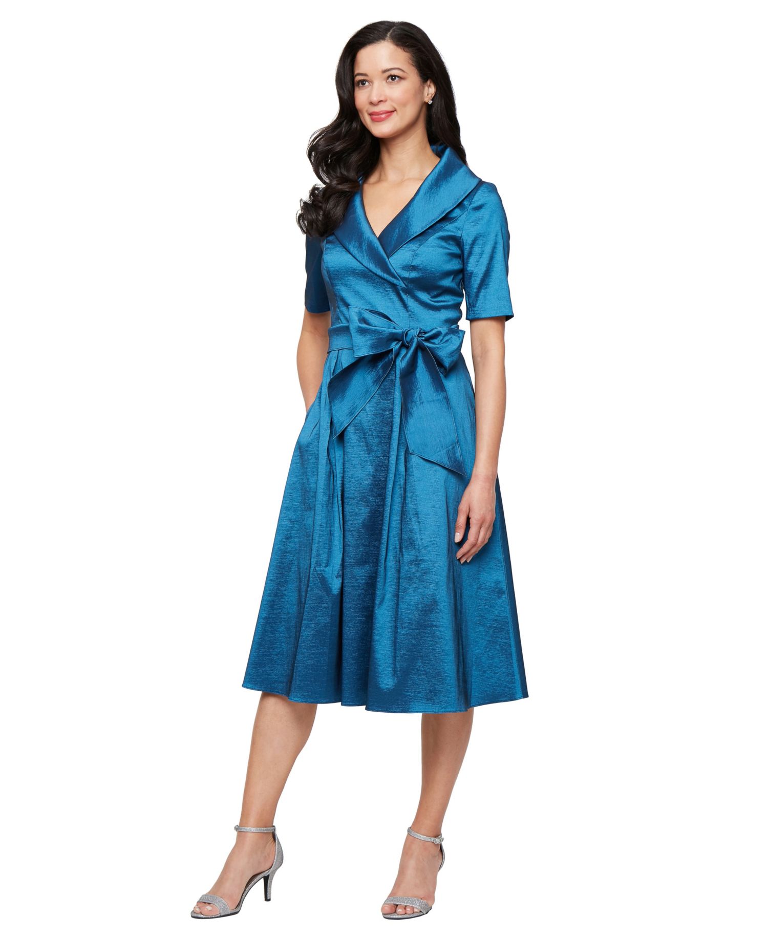 Petite Portrait Collar Dress