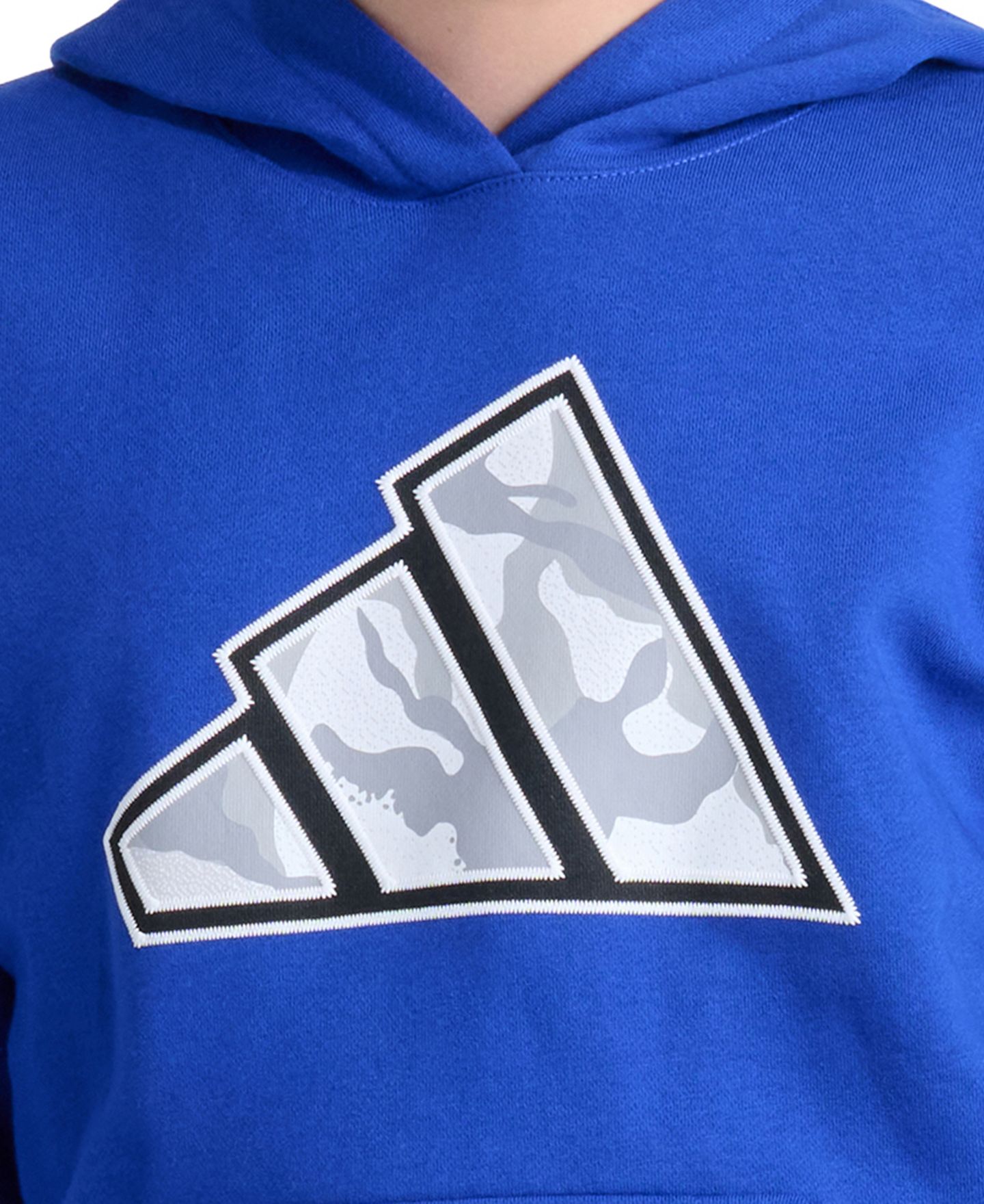 Детское худи adidas с длинным рукавом, 8-20, цвет: Королевский синий — фото 3